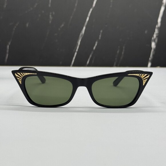 NEW VALENTINO VLS-175A BLACK GREEN CAT EYE SUNGLASSES VALENTINO main image 4